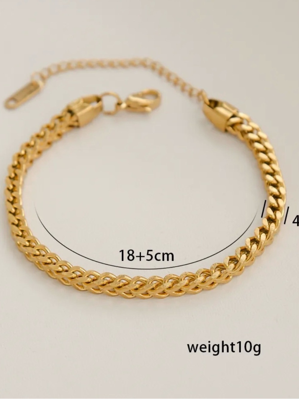 18k Gold Chain Link Bracelet for Women - Elegant Pulled-Through Design